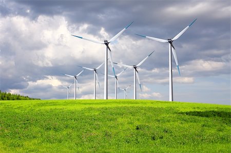 simsearch:400-05319608,k - Windmills on summer field Stock Photo - Budget Royalty-Free & Subscription, Code: 400-04867413