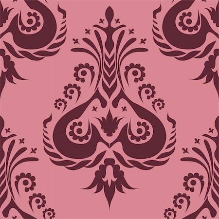 simsearch:400-05879441,k - beautiful burgundy pattern on a pink background Stock Photo - Budget Royalty-Free & Subscription, Code: 400-04868528