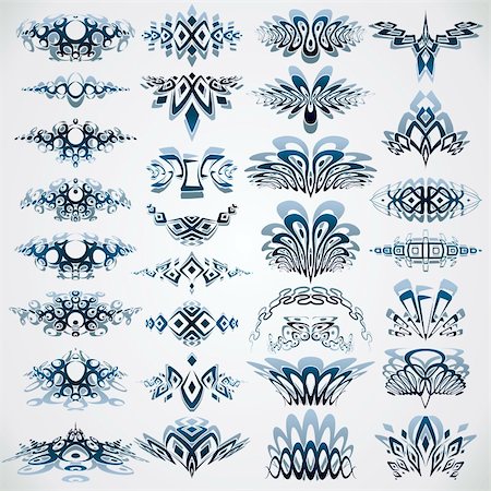 simsearch:400-06383976,k - Design elements and page decoration. Vintage ornamental abstract symbols for your layout. Vector set. Stock Photo - Budget Royalty-Free & Subscription, Code: 400-04868532