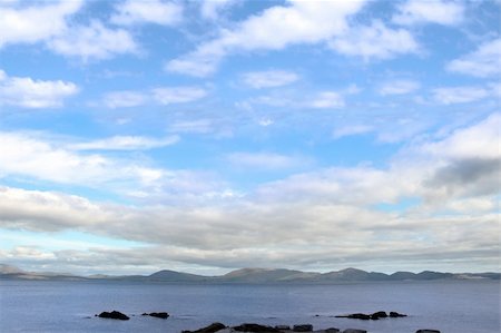 simsearch:400-06641969,k - kerry scenic view in ireland with mountains against a beautiful blue cloudy sky Foto de stock - Super Valor sin royalties y Suscripción, Código: 400-04868563