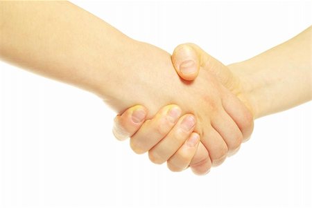 simsearch:400-04434336,k - closeup of two men shaking hands isolated over white Stock Photo - Budget Royalty-Free & Subscription, Code: 400-04869123