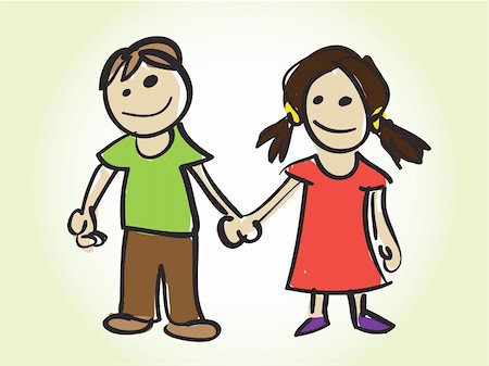 simsearch:400-04210606,k - cartoon boy and girl - illustration Stock Photo - Budget Royalty-Free & Subscription, Code: 400-04869628