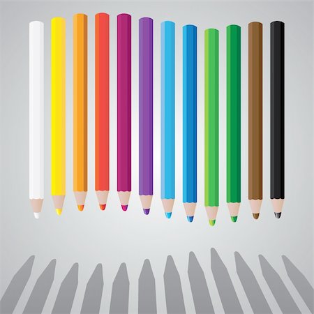 simsearch:400-04046903,k - drawing color pencils in wave - illustration Stock Photo - Budget Royalty-Free & Subscription, Code: 400-04869644