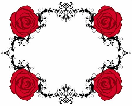 Abstract floral vector frame backgrounds  in Victorian style Stock Photo - Budget Royalty-Free & Subscription, Code: 400-04860861