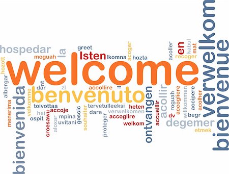 Background concept wordcloud illustration of welcome different languages Stock Photo - Budget Royalty-Free & Subscription, Code: 400-04863100