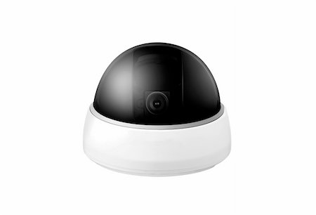 Omnipresent security camera video surveillance globe isolated Stock Photo - Budget Royalty-Free & Subscription, Code: 400-04863924