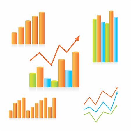 simsearch:400-04370567,k - Template set of graphs showing progress. To design your presentation. Stock Photo - Budget Royalty-Free & Subscription, Code: 400-04874249