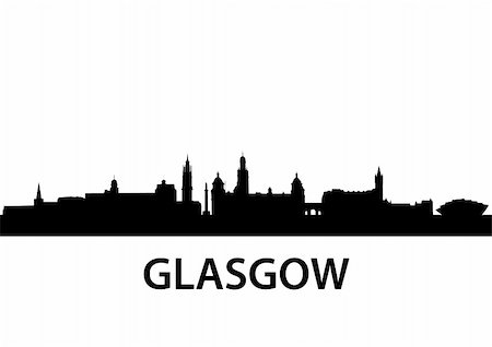 simsearch:400-07771401,k - detailed illustration of Glasgow, Scotland Photographie de stock - Aubaine LD & Abonnement, Code: 400-04874570