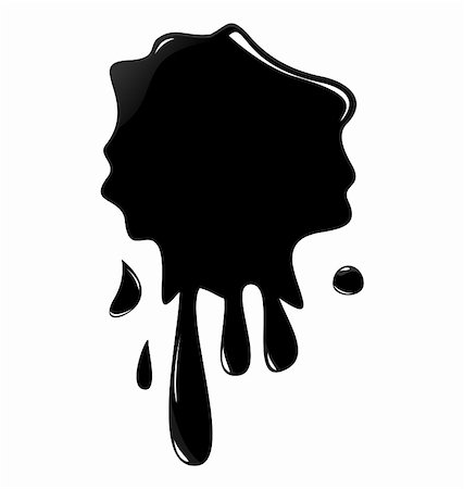 simsearch:400-05675403,k - Illustration of black ink splash on white background - vector Stock Photo - Budget Royalty-Free & Subscription, Code: 400-04874983