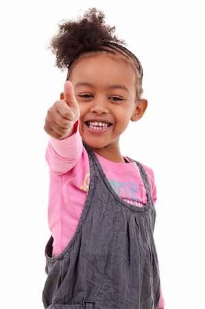 simsearch:400-04875091,k - Cute little black girl making thumbs up Stock Photo - Budget Royalty-Free & Subscription, Code: 400-04875148
