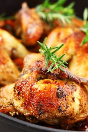 simsearch:400-06079651,k - Tasty roasted chicken with vegetable and herbs Stock Photo - Budget Royalty-Free & Subscription, Code: 400-04875325
