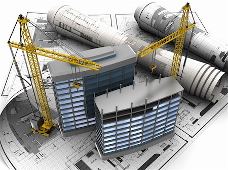 simsearch:400-06424061,k - abstract 3d of building development concept Stock Photo - Budget Royalty-Free & Subscription, Code: 400-04875511