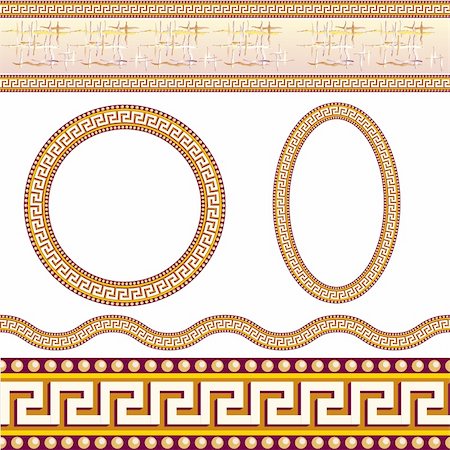 fret - Greek border patterns. Illustration on white background Stock Photo - Budget Royalty-Free & Subscription, Code: 400-04876232