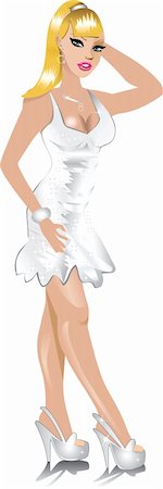 simsearch:400-04334131,k - Vector of white wedding dress, can be used for Weddings, Beauty Pageants, Parties, Christmas, Valentines Day, Prom or more. Stock Photo - Budget Royalty-Free & Subscription, Code: 400-04876629