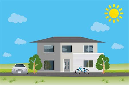 environment home symbol - Illustration vector Stock Photo - Budget Royalty-Free & Subscription, Code: 400-04877060