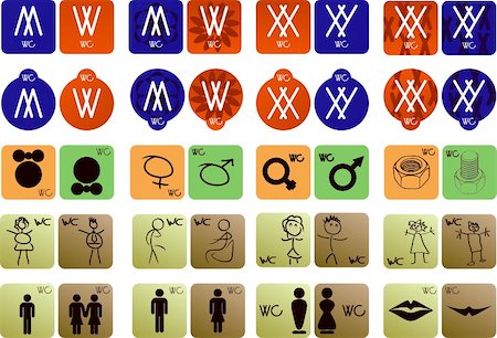 Various WC signs Stock Photo - Budget Royalty-Free & Subscription, Code: 400-04878286