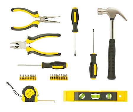 simsearch:400-03947919,k - set of different tools isolated on white background Stock Photo - Budget Royalty-Free & Subscription, Code: 400-04879396