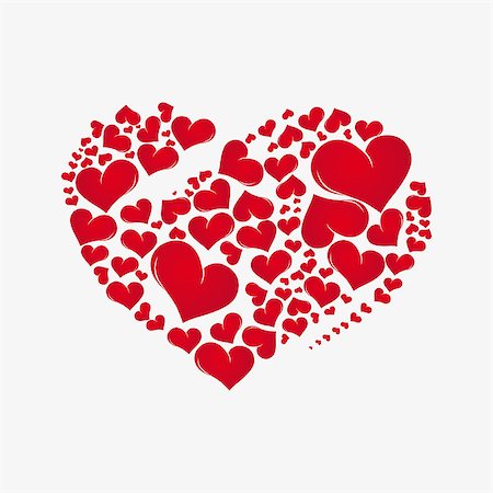 Abstract red heart. Valentine Day love background,element for design, vector illustration. Stock Photo - Budget Royalty-Free & Subscription, Code: 400-04879844