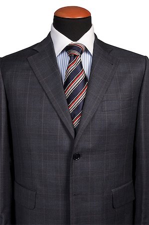 Detail of a suit and a tie isolated on white background Foto de stock - Super Valor sin royalties y Suscripción, Código: 400-04879883