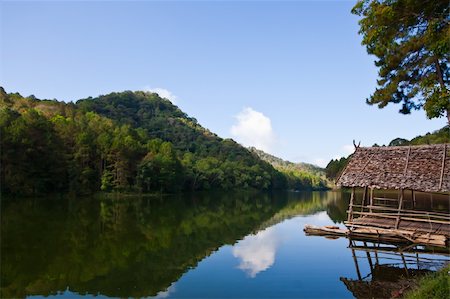 hut on the lake, north of thailand Stock Photo - Budget Royalty-Free & Subscription, Code: 400-04870856