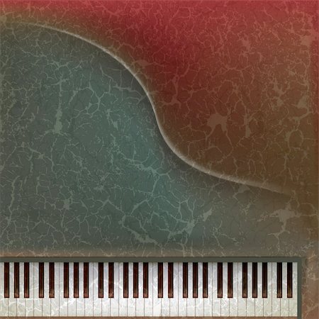 abstract grunge music background with piano keys on dark Stock Photo - Budget Royalty-Free & Subscription, Code: 400-04872063