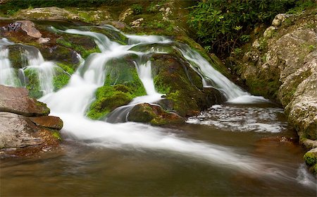 simsearch:400-05890122,k - Smooth cascades along a road to Cades Cove. Stock Photo - Budget Royalty-Free & Subscription, Code: 400-04886110