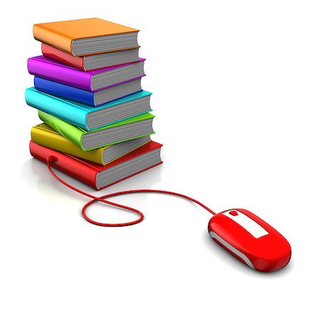 simsearch:700-00150473,k - 3d illustration of books and computer mouse, electronic library concept Stock Photo - Budget Royalty-Free & Subscription, Code: 400-04886907