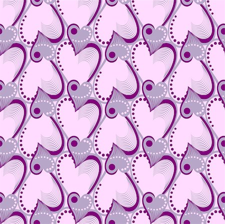 simsearch:400-07982444,k - Valentine's Day. Seamless pattern with purple and pink hearts Photographie de stock - Aubaine LD & Abonnement, Code: 400-04887132