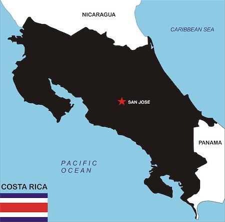 political map of Costa Rica country with flag illustration Foto de stock - Super Valor sin royalties y Suscripción, Código: 400-04889302
