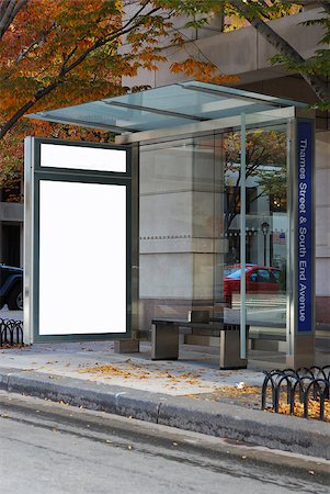 empty billboard advertising - A bus stop with the advertisement removed: Your text is in the Ad area Stock Photo - Budget Royalty-Free & Subscription, Code: 400-04880048