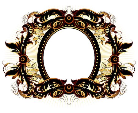 simsearch:400-04400418,k - ornate frame, this illustration may be useful as designer work Stock Photo - Budget Royalty-Free & Subscription, Code: 400-04894308