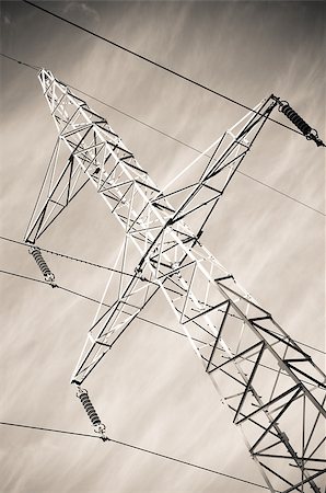 Pylon and transmission power line Photographie de stock - Aubaine LD & Abonnement, Code: 400-04895549
