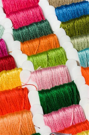 simsearch:400-06079198,k - A selection of brightly coloured cotton threads on bobbins Stock Photo - Budget Royalty-Free & Subscription, Code: 400-04895719