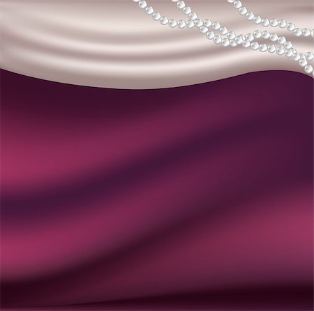 simsearch:400-04313375,k - Pearls Necklace On Silk Fabric, Vector Illustration Photographie de stock - Aubaine LD & Abonnement, Code: 400-04896822
