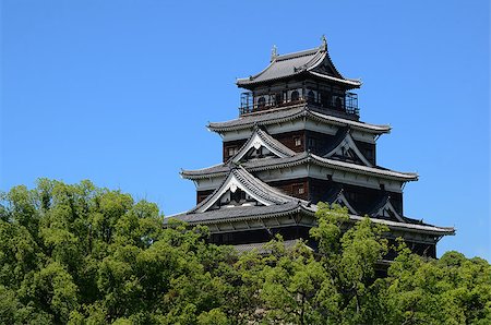 simsearch:400-06640469,k - Exterior of Hiroshima Castle in Hiroshima, Japan originally dating from the 1590's. Stock Photo - Budget Royalty-Free & Subscription, Code: 400-04896847