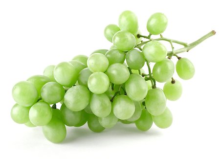 simsearch:400-07096505,k - branch of ripe green grapes isolated on white background Stock Photo - Budget Royalty-Free & Subscription, Code: 400-04898691