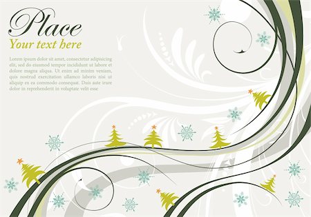 simsearch:400-05374105,k - Christmas Background with Christmas Tree and Wave Pattern, element for design, vector illustration Stock Photo - Budget Royalty-Free & Subscription, Code: 400-04899170