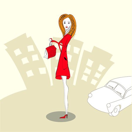 simsearch:400-04410351,k - Woman in a red dress Stock Photo - Budget Royalty-Free & Subscription, Code: 400-04890437
