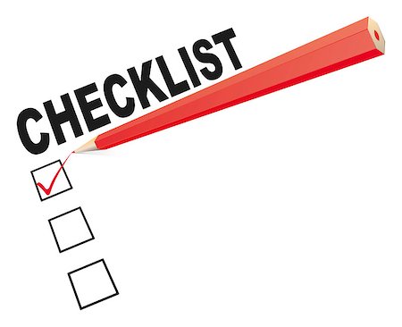 simsearch:400-06327059,k - An image of a checklist with a red pencil Foto de stock - Super Valor sin royalties y Suscripción, Código: 400-04891490