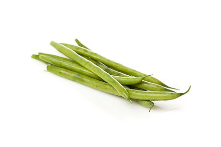 simsearch:400-05744520,k - A fresh green string bean against a white background Stock Photo - Budget Royalty-Free & Subscription, Code: 400-04892159
