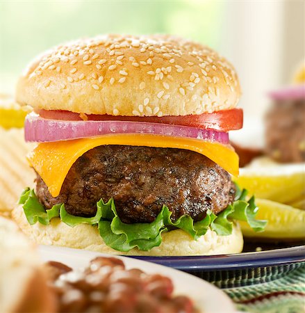 simsearch:400-06090558,k - hamburger meal Stock Photo - Budget Royalty-Free & Subscription, Code: 400-04892172