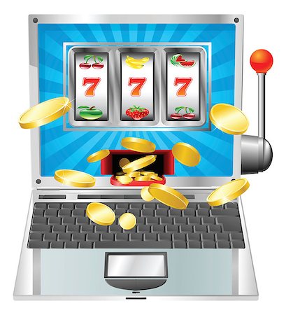 simsearch:700-05452103,k - Laptop fruit machine online gambling win concept Stock Photo - Budget Royalty-Free & Subscription, Code: 400-04892656