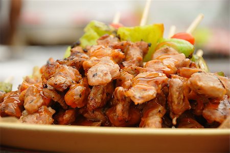 Thai cuisine barbecue chicken skewers at Chatuchak weekend market in Bangkok, Thailand Stock Photo - Budget Royalty-Free & Subscription, Code: 400-04893973