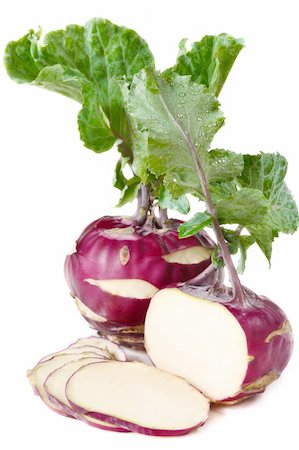 simsearch:400-05370250,k - Fresh purple kohlrabi with water drops on a white. Stock Photo - Budget Royalty-Free & Subscription, Code: 400-04904074