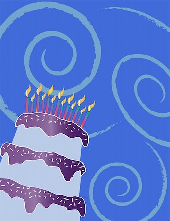 Happy birthday chocolate cake on blue background. Also available as a Vector in Adobe illustrator EPS format. The different graphics are all on separate layers so they can easily be moved or edited individually. The text has been converted to paths, so no fonts are required. The vector version can be scaled to any size without loss of quality. Stock Photo - Budget Royalty-Free & Subscription, Code: 400-04904228