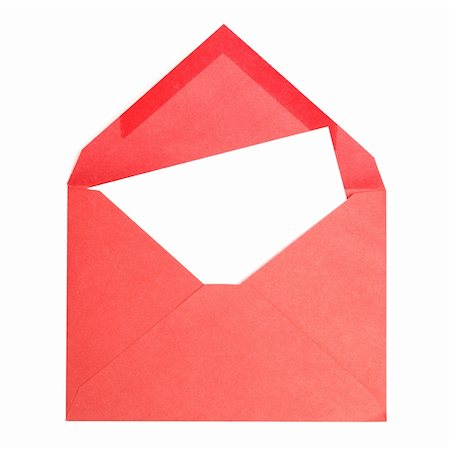 A red envelope with a blank page for your text. Stock Photo - Budget Royalty-Free & Subscription, Code: 400-04900236