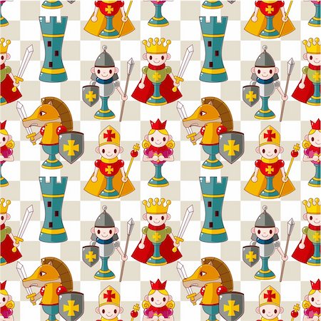 simsearch:400-04912674,k - cartoon chess seamless pattern Stock Photo - Budget Royalty-Free & Subscription, Code: 400-04900640