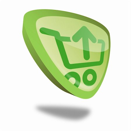 simsearch:400-06529822,k - green shopping cart button with perspective Photographie de stock - Aubaine LD & Abonnement, Code: 400-04900886