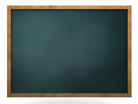 pupil in a empty classroom - 3d illustration of chalkboard isolated over white background Stock Photo - Budget Royalty-Free & Subscription, Code: 400-04901358