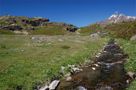 Swiss Alpine mountain river, Simplon Pass, Switzerland Stock Photo - Budget Royalty-Free & Subscription, Code: 400-04901561